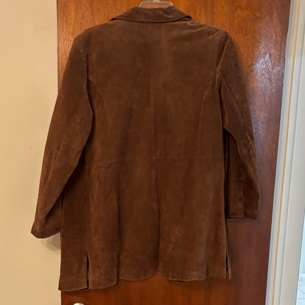 Orvis Women's Chocolate Leather Blazer - Picture 4 of 4